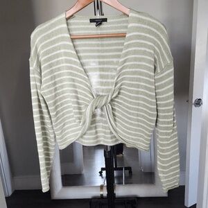 Striped Green Women's Top